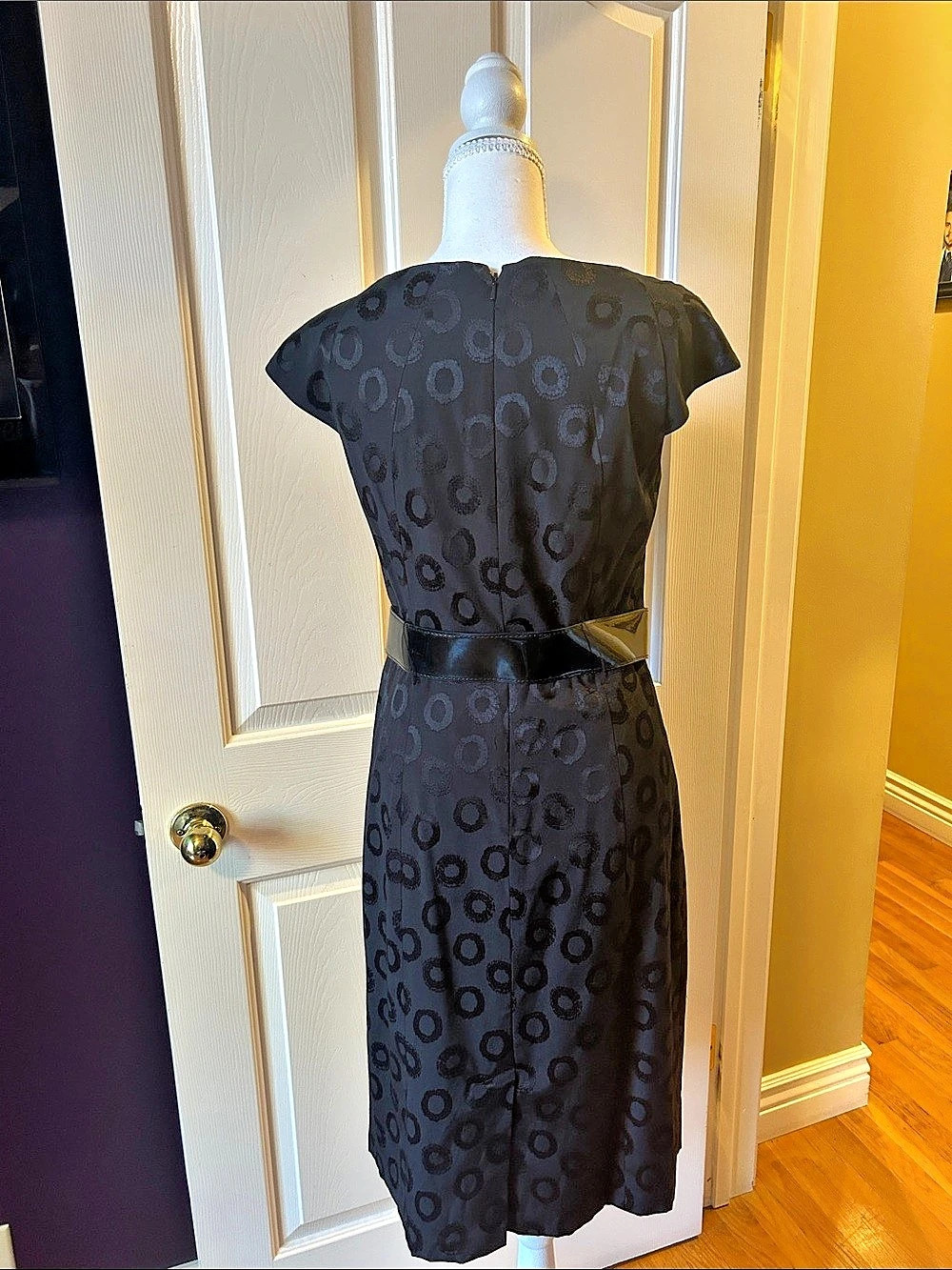 Jax Black Abstract Midi Dress Like New - Picture 4 of 6